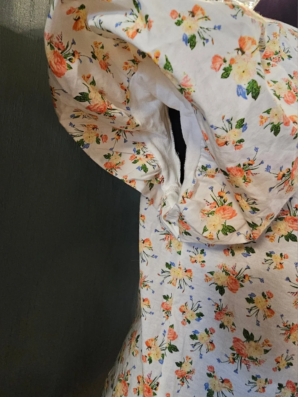 Zara Floral Puff-Sleeve Cotton Tee - Picture 4 of 8